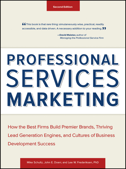 Title details for Professional Services Marketing by John E. Doerr - Wait list
